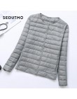 SEDUTMO Winter Plus rozmiar 4XL damska kurtka puchowa Ultra lekki płaszcz z kaczego puchu krótka jesień wąska krótka kurtka piko