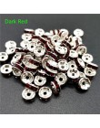 5/8/10mm 50 sztuk Rhinestone rondelle koraliki dystansowe luzem koraliki metalowe kryształowe koraliki do tworzenia biżuterii DI