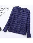 SEDUTMO Winter Plus rozmiar 4XL damska kurtka puchowa Ultra lekki płaszcz z kaczego puchu krótka jesień wąska krótka kurtka piko