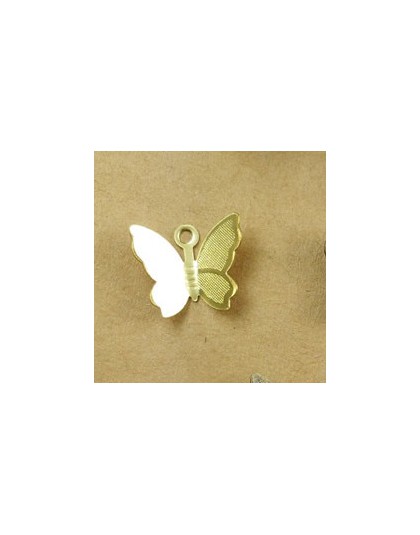 100 sztuk 11mm x 13mm Metal miedź motyl filigranowy okłady złącza urok DIY biżuteria akcesoria ustalenia materiały do biżuterii