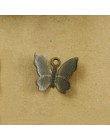 100 sztuk 11mm x 13mm Metal miedź motyl filigranowy okłady złącza urok DIY biżuteria akcesoria ustalenia materiały do biżuterii
