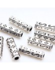 27 style tybetański srebrny Tube koraliki Metal Spacer DIY koraliki Tube Charms do tworzenia biżuterii 20/50/100Pcs