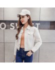 Denim kurtki damskie niebieski płaszcz 2020 jesień Denim kurtki dla kobiet dżinsy pojedyncze piersi płaszcze dżinsowe kobiece ko