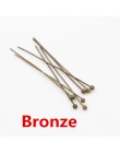 200 sztuk/partia 16 20 25 30 40 45 50mm kolor srebrny metalowe szpilki z główką kulkową dla Diy tworzenia biżuterii głowy pins u