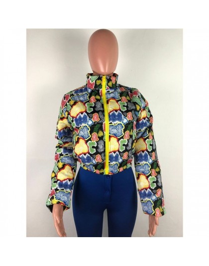HAOYUAN skóra węża drukuj kurtka zimowa kobiet odzież plus size w dół warstwa bąbelkowa ciepłe grube kurtka parka Crop kurtka pi