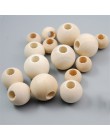 Missxiang 8-50MM drewniane koraliki naturalne okrągłe do tworzenia biżuterii DIY bransoletka akcesoria do koralików luźne korali