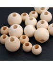 Missxiang 8-50MM drewniane koraliki naturalne okrągłe do tworzenia biżuterii DIY bransoletka akcesoria do koralików luźne korali