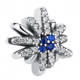 ELESHE autentyczne 925 srebro koraliki niebieski kryształ Pet Paw serce gwiazda Daisy Charm Fit oryginalna bransoletka pandora D