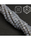 ZHUBI 100 sztuk 3mm moda Spacer Cube Faceted koralik z kryształkami Charms cukierki szklane kwadratowe koraliki do tworzenia biż