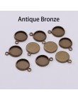 20 sztuk/partia 10 12 16 mm okrągły srebrny Cabochon baza taca ramki puste ustawienie dostaw dla komponenty do wyrobu biżuterii 