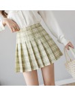 XS-3XL kobiety spódnica styl Preppy wysokiej talii eleganckie szwy spódnice lato Student plisowana spódnica kobiety słodkie słod