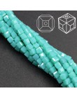 ZHUBI 100 sztuk 3mm moda Spacer Cube Faceted koralik z kryształkami Charms cukierki szklane kwadratowe koraliki do tworzenia biż