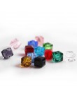 ZHUBI 100 sztuk 3mm moda Spacer Cube Faceted koralik z kryształkami Charms cukierki szklane kwadratowe koraliki do tworzenia biż