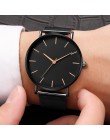 Luksusowy zegarek mężczyźni Mesh ultra-cienki zegarek kwarcowy ze stali nierdzewnej mężczyzna zegar reloj hombre relogio masculi