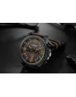 CURREN męskie zegarki Top luksusowa marka wodoodporny zegarek sportowy na rękę chronograf kwarcowy wojskowy skórzany Relogio Mas