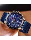 LIGE moda męskie zegarki Top marka luksusowy zegarek kwarcowy zegar niebieski zegarek mężczyźni wodoodporna Sport Chronograph Re