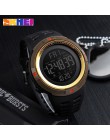 SKMEI moda zegarek sportowy do użytku na zewnątrz mężczyźni zegarki wielofunkcyjne budzik Chrono 5Bar wodoodporny zegarek cyfrow
