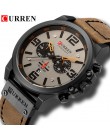 CURREN męskie zegarki Top luksusowa marka wodoodporny zegarek sportowy na rękę chronograf kwarcowy wojskowy skórzany Relogio Mas