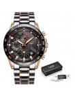 LIGE 2020 nowych moda męskie zegarki ze stali nierdzewnej Top marka luksusowe sport zegarek chronograf kwarcowy mężczyźni Relogi