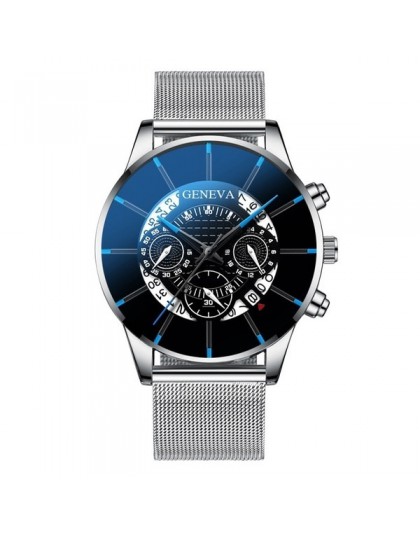 Zegarek męski Reloj Hombre Relogio Masculino kalendarz ze stali nierdzewnej zegarek kwarcowy mężczyźni zegarek sportowy zegar ge