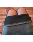 Aonibeier kobiety zamszowe stałe kolorowy ołówek spódnica kobiet jesień zima wysokiej talii Bodycon Vintage podział grube rozcią