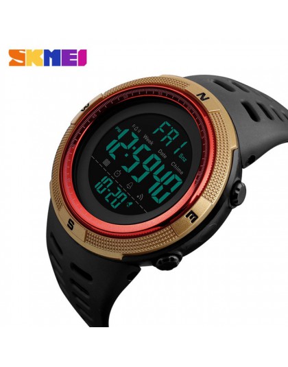 Marka skmei mężczyźni sport zegarki moda Chronos odliczanie męska wodoodporny LED cyfrowy zegarek człowiek zegarek wojskowy Relo