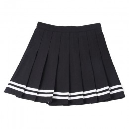 XS-3XL kobiety spódnica styl Preppy wysokiej talii eleganckie szwy spódnice lato Student plisowana spódnica kobiety słodkie słod