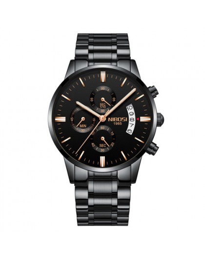 NIBOSI Relogio Masculino mężczyźni zegarki luksusowe słynny top marka moda męska Casual Dress Watch wojskowe zegarki kwarcowe Sa