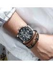Zegarek CURREN Chronograph Sport męskie zegarki kwarcowe zegarek skórzany męski zegarek Relogio Masculino moda prezent dla mężcz