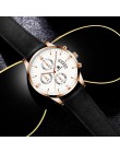 Relogio Masculino zegarki moda męska Sport box skórzany zegarek z branzoletką ze stali nierdzewnej zegarek biznesowy kwarcowy Re