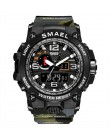 Męski zegarek wojskowy 50m zegarek wodoodporny LED zegarek kwarcowy sportowy zegarek męski relogios masculino 1545 sportowy zega