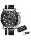 2020 LIGE męskie zegarki Top marka luksusowa moda wojskowy zegarek kwarcowy mężczyźni skóra wodoodporny Sport Chronograph Relogi