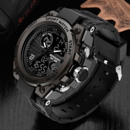 Marka sanda Wrist Watch mężczyźni zegarki wojskowe armii styl sportowy zegarek podwójny wyświetlacz zegarek męski dla mężczyzn z