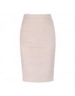 Sexy wielokolorowy zamsz Midi spódnica ołówkowa kobiet 2018 moda elastyczny, wysoki stan urząd Lady spódnice bodycon Saias