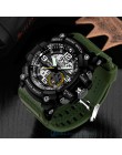 Marka sanda Wrist Watch mężczyźni zegarki wojskowe armii styl sportowy zegarek podwójny wyświetlacz zegarek męski dla mężczyzn z