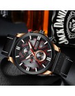 Luksusowe męskie zegarki moda chronograf sportowy zegarek na rękę kwarcowy CURREN skórzany pasek zegarek z datownikiem Reloj Hom
