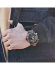 NAVIFORCE męskie zegarki do luksusowej marki męskie skórzane zegarki sportowe męskie kwarcowy LED cyfrowy zegar wodoodporny wojs