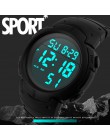 Zegarek męski wodoodporny męski chłopiec LCD stoper cyfrowy data gumowy Sport świecący zegarek na rękę luksusowe marki sportowy 