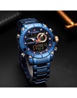 Nowy NAVIFORCE Top luksusowa marka mężczyźni zegarek kwarcowy męski wzór zegara Sport zegarek wodoodporna stal nierdzewna zegare