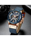 Zegarek curren męskie zegarki Top marka luksusowe męskie skórzane wodoodporne chronograf mężczyźni Sport zegar kwarcowy Relogio 
