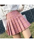 XS-3XL kobiety spódnica styl Preppy wysokiej talii eleganckie szwy spódnice lato Student plisowana spódnica kobiety słodkie słod