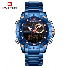 NAVIFORCE Hot mężczyźni zegarki moda Casual Bussiness zegarek kwarcowy mężczyźni chronograf wojskowy zegarek ze stali nierdzewne