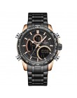 NAVIFORCE mężczyźni oglądać najlepsze luksusowe marki duża tarcza Sport zegarki męskie chronograf kwarcowy zegarek data mężczyzn