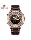 NAVIFORCE Hot mężczyźni zegarki moda Casual Bussiness zegarek kwarcowy mężczyźni chronograf wojskowy zegarek ze stali nierdzewne