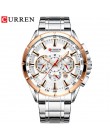 CURREN męski zegarek luksusowej marki niebieski kwarc zegarek sportowy chronograf zegar męski pasek ze stali nierdzewnej moda ze