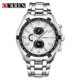 Nowa sprzedaż CURREN zegarki mężczyźni kwarcowy Top marka analogowe wojskowe męskie zegarki mężczyźni sport zegarek wojskowy wod