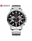 CURREN męski zegarek luksusowej marki niebieski kwarc zegarek sportowy chronograf zegar męski pasek ze stali nierdzewnej moda ze