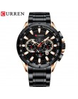 CURREN męski zegarek luksusowej marki niebieski kwarc zegarek sportowy chronograf zegar męski pasek ze stali nierdzewnej moda ze