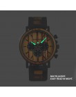 BOBO BIRD drewniany zegarek mężczyźni erkek kol saati luksusowe stylowe drewniane zegarki chronograf wojskowe zegarki kwarcowe w