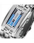 SKMEI moda kreatywny Sport zegarek mężczyźni stalowy pasek LED wyświetlacz zegarki 5Bar wodoodporny zegarek cyfrowy reloj hombre